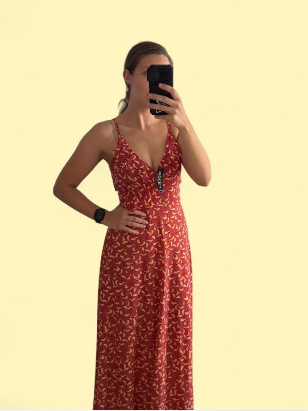 Red Floral Maxi Dress